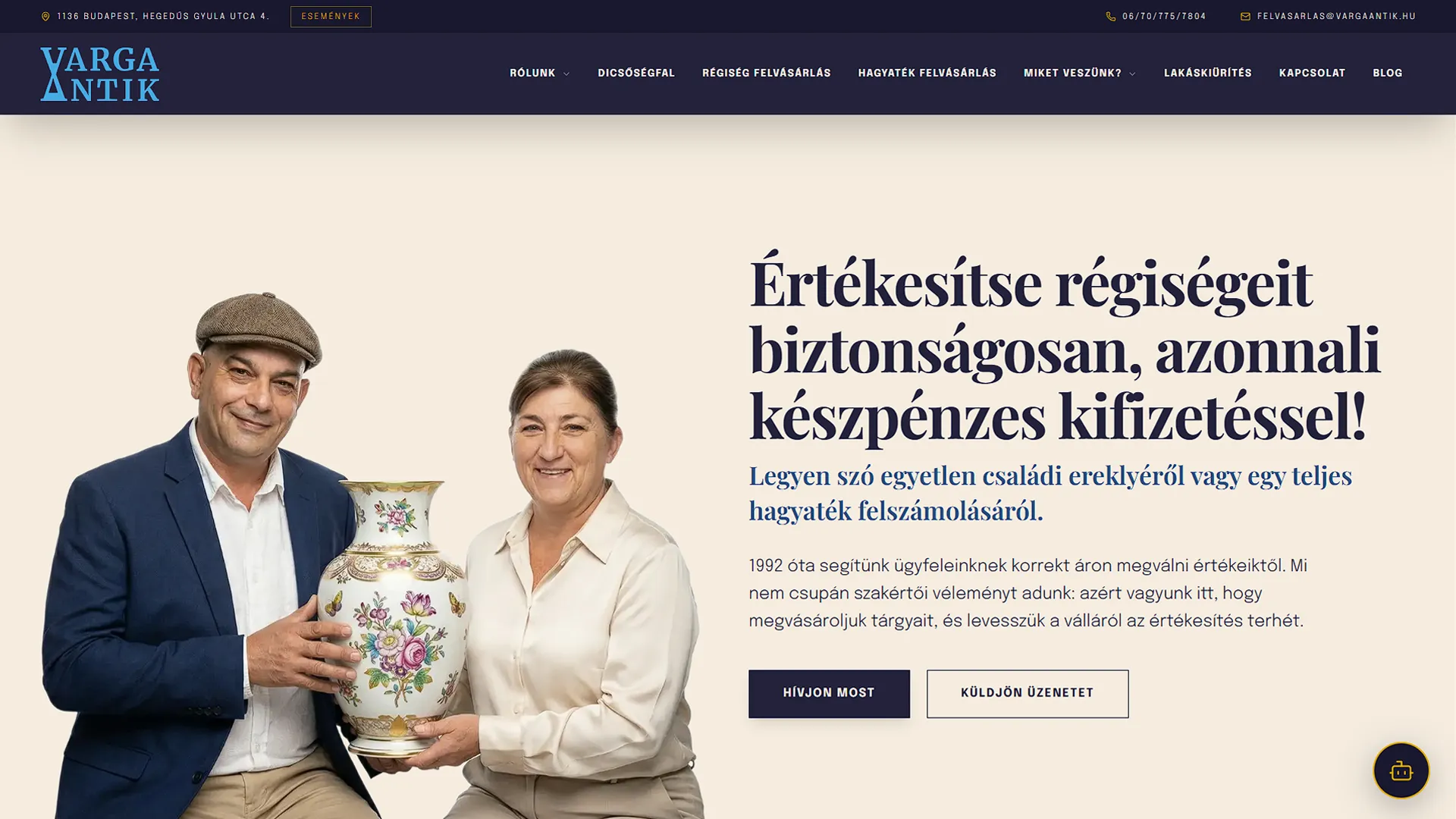 A Varga Antik publikus platformja